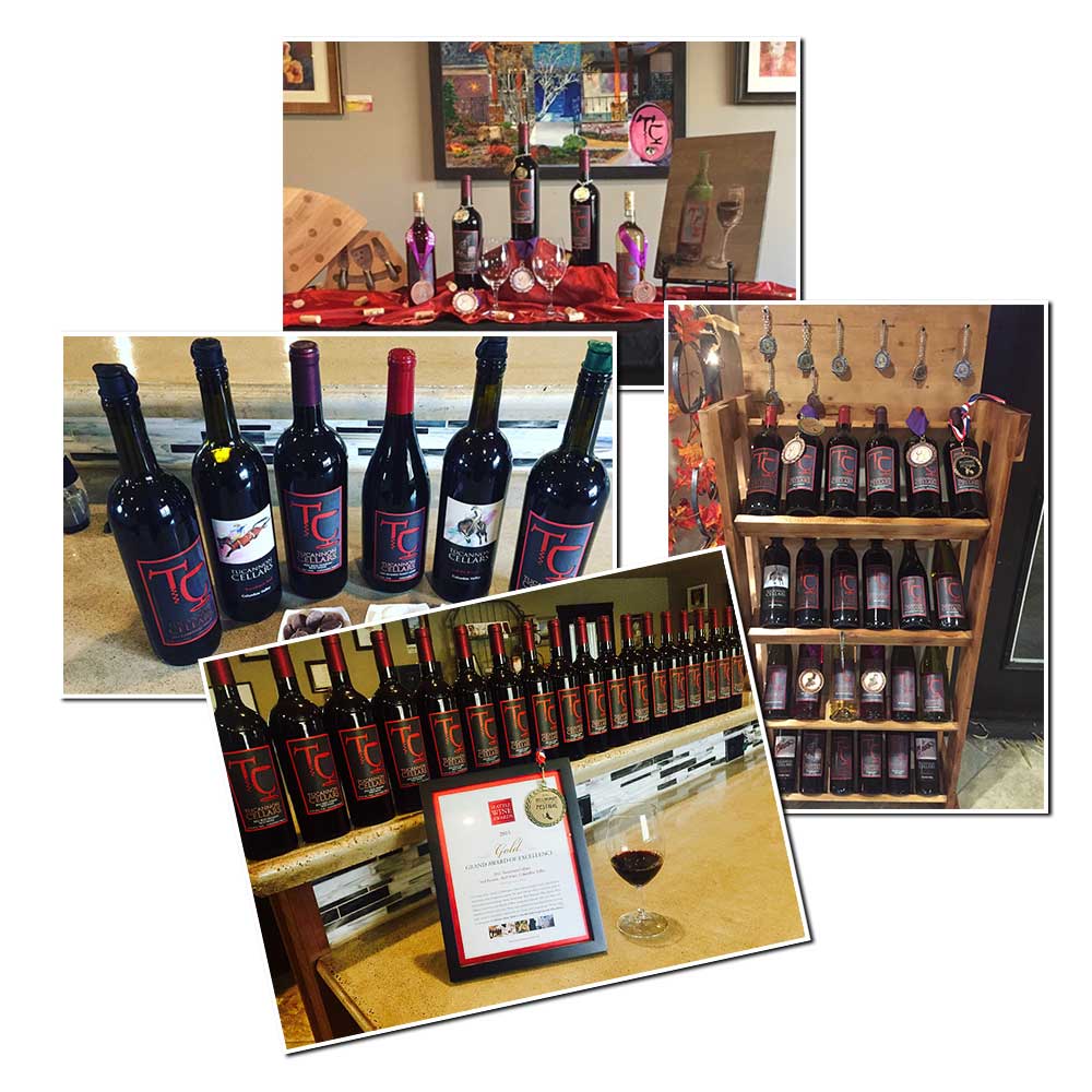 award winning wines collage