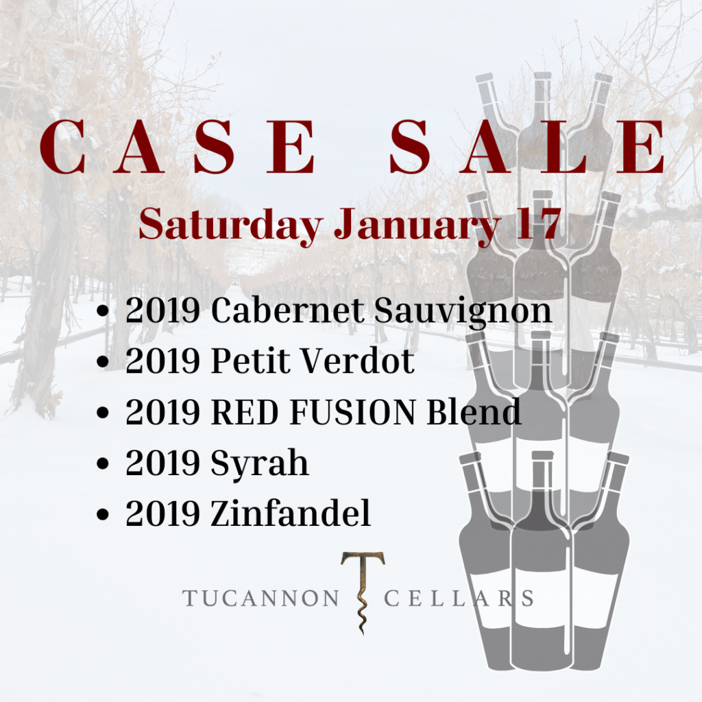 Case sale on wines at Tucannon Cellars, January 17.