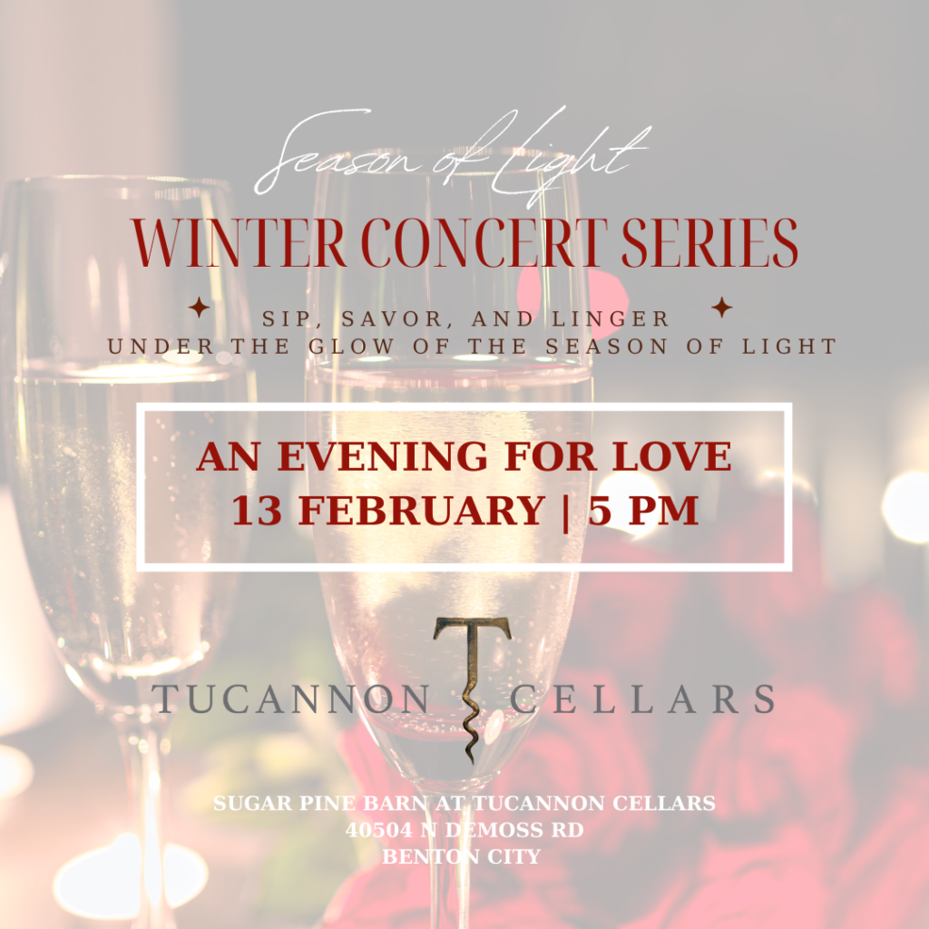 Concert Series February (1) Winter concert at Tucannon Cellars, February 13, 5 PM