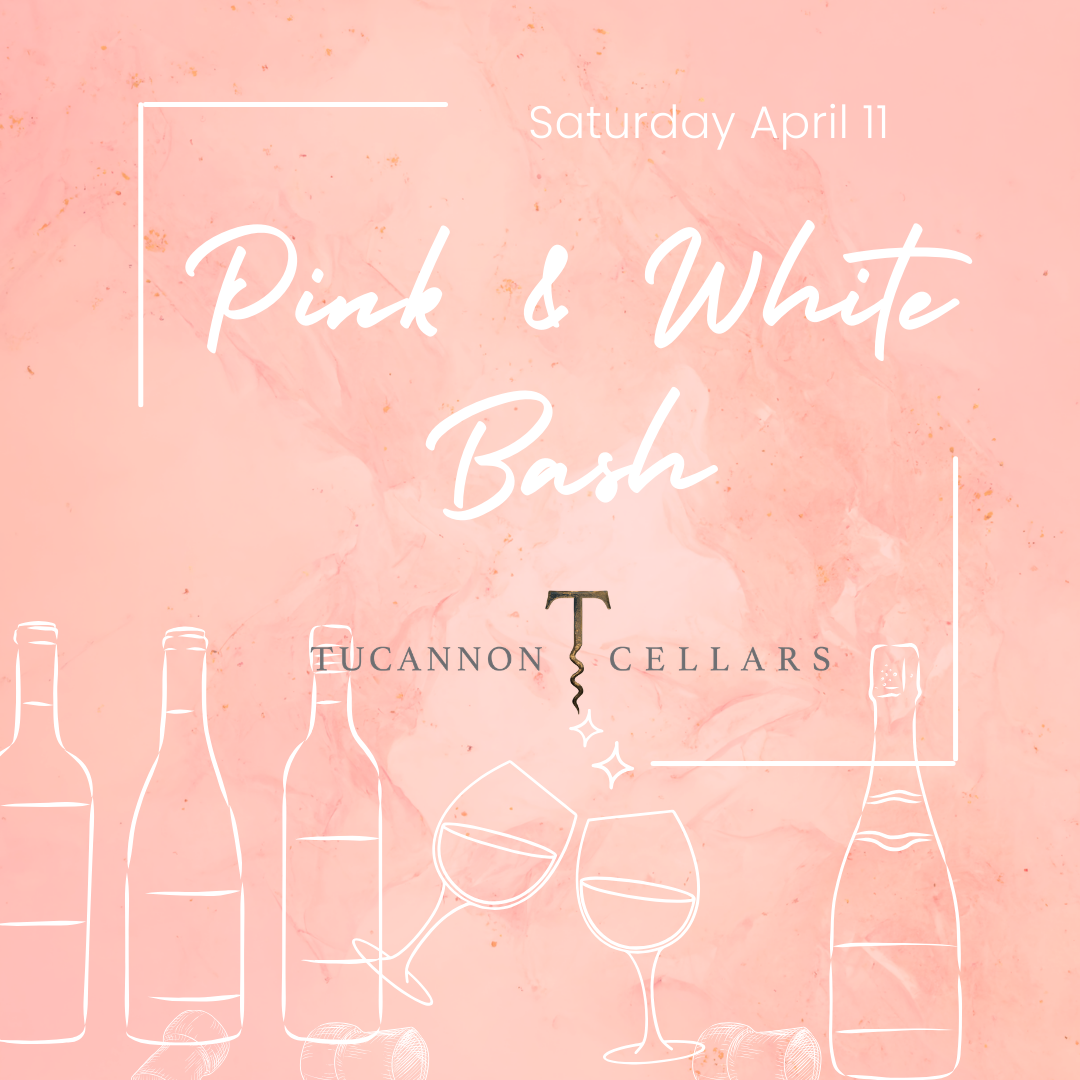 Pink & White 2026 (Instagram Square) Pink and White Bash, Tucannon Cellars event poster.