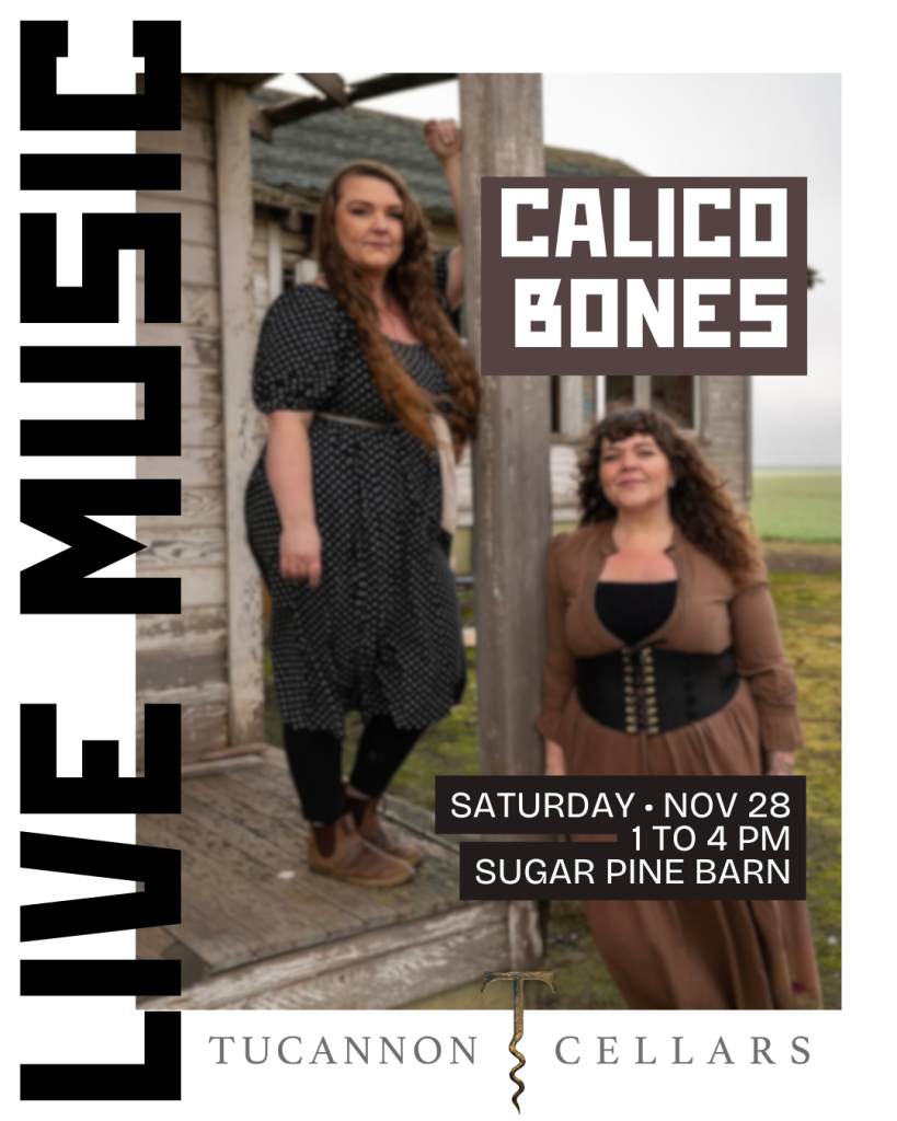 Calico Bones live music event poster at Sugar Pine Barn